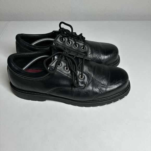 Skechers Mens Relaxet Fit Slip Resistant Black Ankle Work Boots Size 11 Lace Up - Picture 2 of 11
